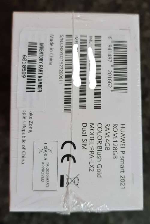 Brand New Sealed Huawei P Smart 2021 128GB Dual SIM - Blush Gold