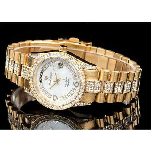 Brand New Yves Camani Tiberius Full Gold Pearl Watch