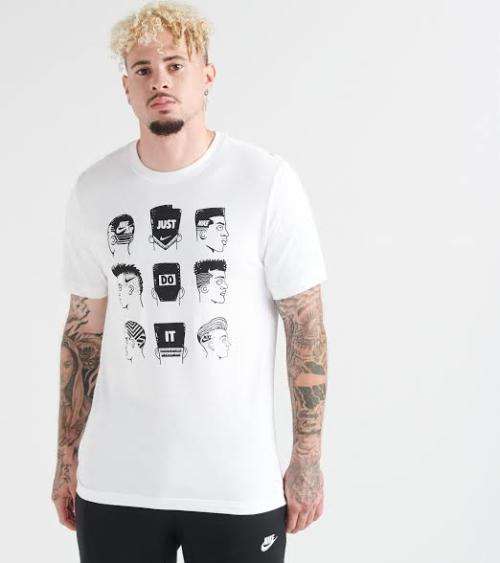 Nike Sportswear Just Do It Haircut T-shirt White CI6263-100 - Size Large