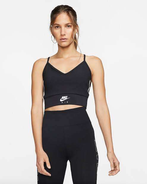 Nike Air Women`s Short Tank Top Black CJ3123-010 - Size Medium
