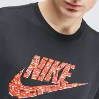 Nike Men`s Sportswear Swoosh Logo T-shirt Black/Red CW0432-010 - Size Extra Large