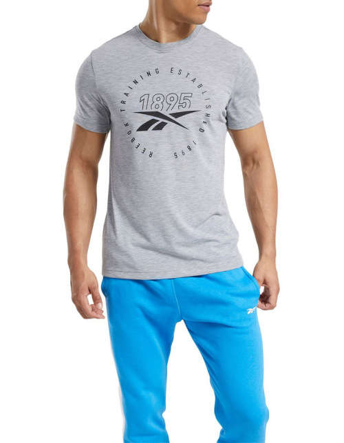 REEBOK Graphic Series Speedwick Tee Grey EW3849 - Size Medium