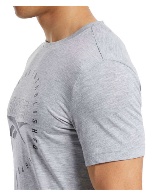 REEBOK Graphic Series Speedwick Tee Grey EW3849 - Size Medium