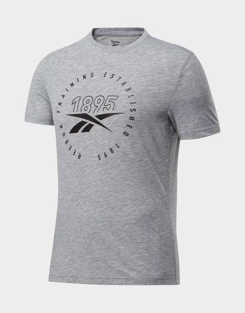 REEBOK Graphic Series Speedwick Tee Grey EW3849 - Size Medium