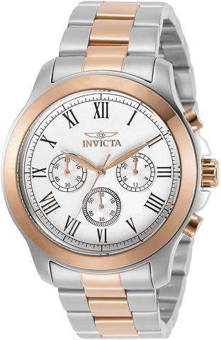 Invicta Men`s Specialty 44mm Steel and Rose Gold Tone Stainless Steel Chronograph Quartz Watch, Two
