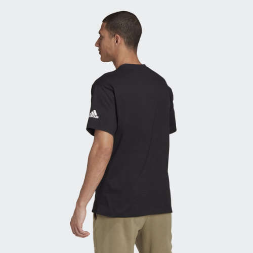ADIDAS Men`s Must Have Plain Tee Black DT9908 - Size Large