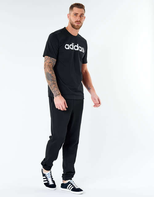 ADIDAS Men`s Essentials Linear T-shirt Black/White EW2956 - Size Large
