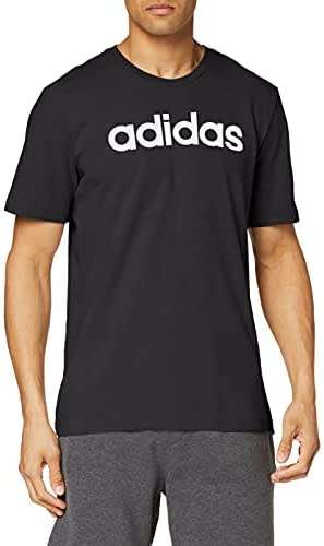 ADIDAS Men`s Essentials Linear T-shirt Black/White EW2956 - Size Large