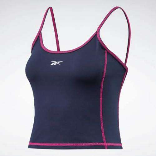 Reebok Women`s MYT Stitch Tank Top Vector Navy FU2398 - Size Large