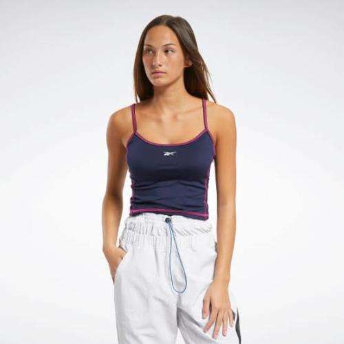 Reebok Women`s MYT Stitch Tank Top Vector Navy FU2398 - Size Large