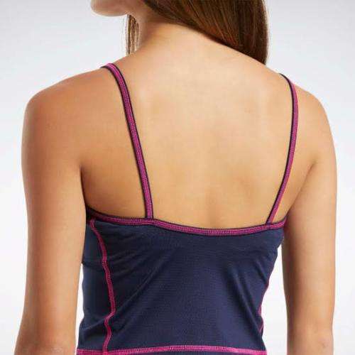 Reebok Women`s MYT Stitch Tank Top Vector Navy FU2398 - Size Large