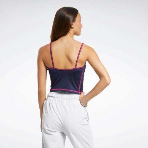 Reebok Women`s MYT Stitch Tank Top Vector Navy FU2398 - Size Large