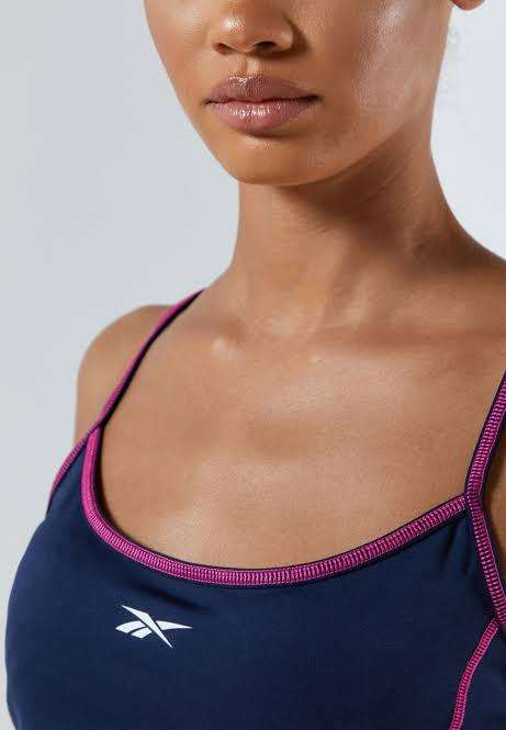 Reebok Women`s MYT Stitch Tank Top Vector Navy FU2398 - Size Large