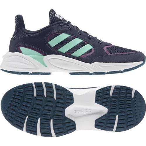 ADIDAS Women`s 90S Valasion Shoes Legend Ink/Bahia Mint/Tech Mineral EG8419 - Size 6