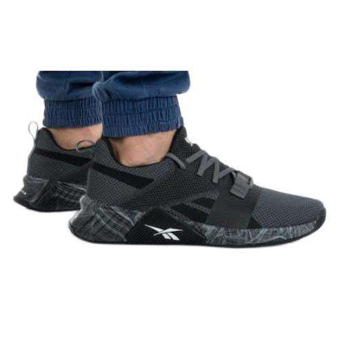 REEBOK Men`s Flashfilm Train 2.0 Shoes Black/True Grey 8/ Matte Silver FW8161 - Size 10.5