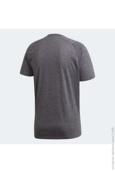 ADIDAS Men`s Freelift Sport Prime Heather Tee Black/Grey Four FH7985 - Size Extra Large