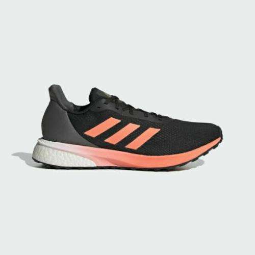 ADIDAS Men`s Astrarun Shoes Core Black/Signal Coral/Grey Five EH1530 - Size 10