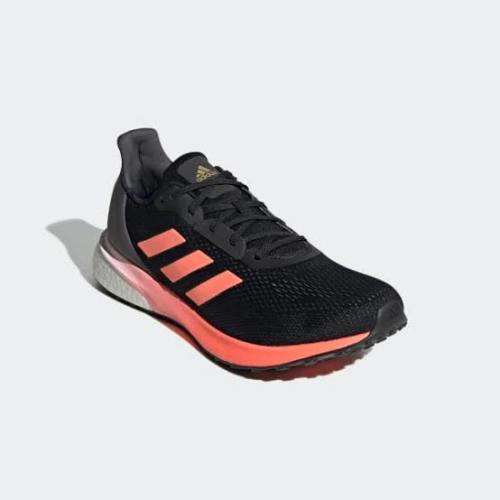 ADIDAS Men`s Astrarun Shoes Core Black/Signal Coral/Grey Five EH1530 - Size 10