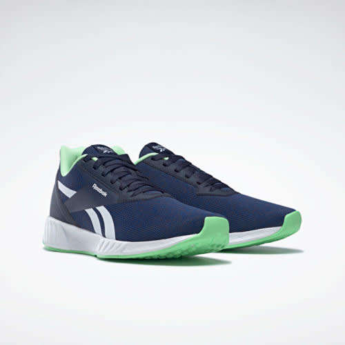 REEBOK Lite Plus 2 Tennis Shoes Vector Navy/Neon Mint/Ftqr White FX1711 - Size 9