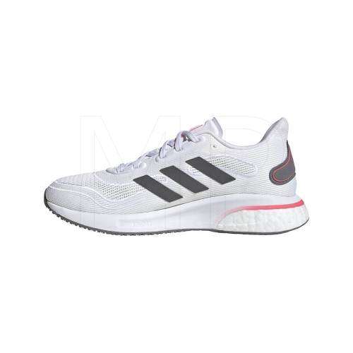 ADIDAS Women`s Supernova Shoes Cloud White/Grey Five/Signal Pink FV6020 - Size 6.5