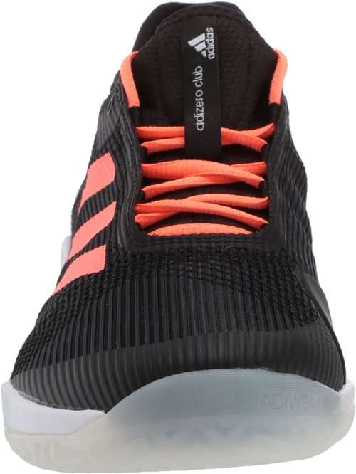 ADIDAS Unisex Tennis Adizero Club Shoes Core Black/Signal Coral/Cloud White EF2771 - Size 6