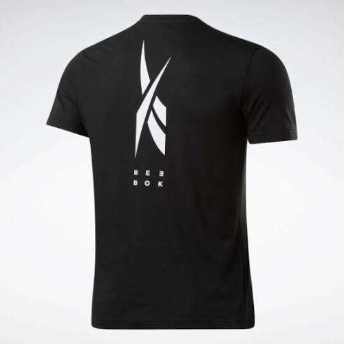 REEBOK Men`s Edgeworks Graphic Tee Black FS8563 - Size Medium