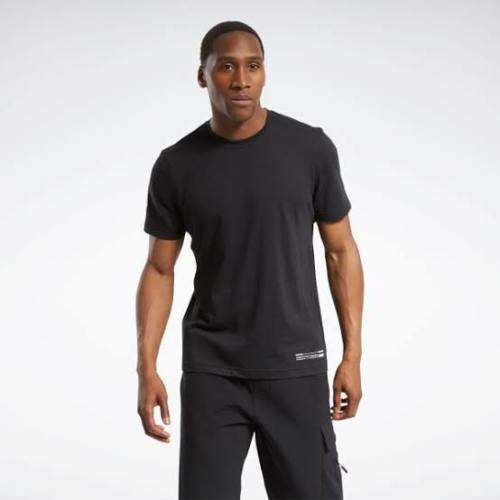 REEBOK Men`s Edgeworks Graphic Tee Black FS8563 - Size Medium