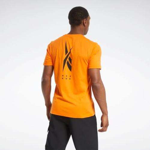 REEBOK Men`s Edgeworks Graphic Tee High Vis Orange FU2914 - Size Large