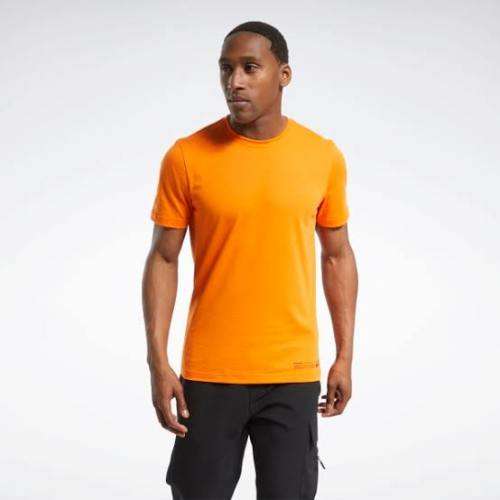 REEBOK Men`s Edgeworks Graphic Tee High Vis Orange FU2914 - Size Large