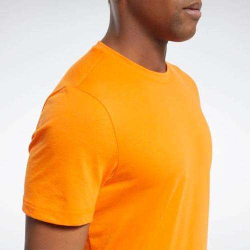 REEBOK Men`s Edgeworks Graphic Tee High Vis Orange FU2914 - Size Large
