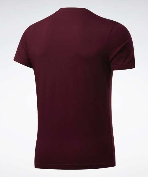 REEBOK Men`s Graphoc Series Stacked Tee Maroon EY4459 - Size Large