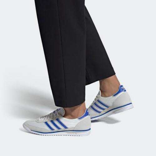 ADIDAS Unisex SL 72 Shoes Cloud White/Blue/Grey One FV9782 - Size 6