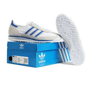 ADIDAS Unisex SL 72 Shoes Cloud White/Blue/Grey One FV9782 - Size 6