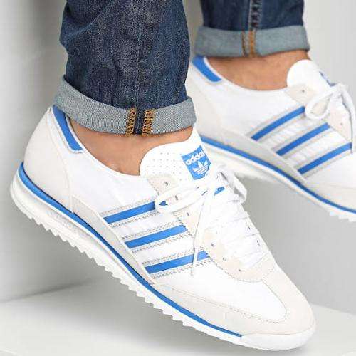 ADIDAS Unisex SL 72 Shoes Cloud White/Blue/Grey One FV9782 - Size 6