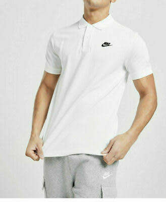 NIKE Men`s Polo T-Shirt White CN8764-100 - Size M