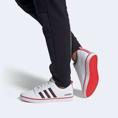 ADIDAS Men`s VS Pace Shoes Cloud White/Grey Six/Active Red EE7840 - Size 12