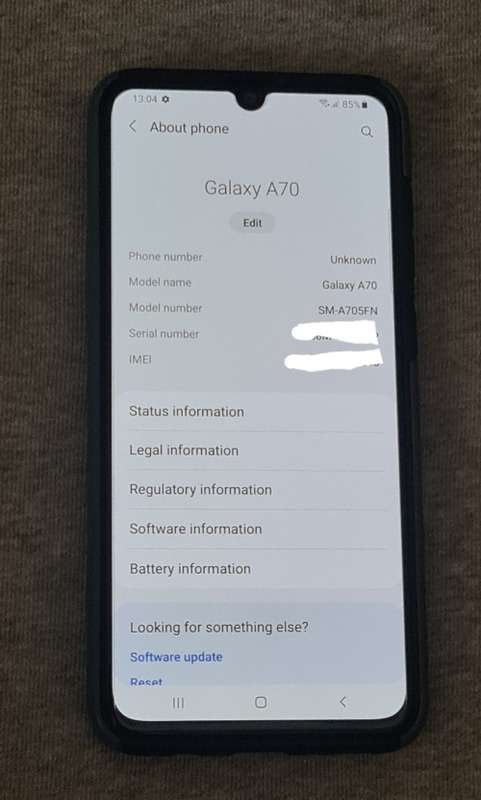 Samsung Galaxy A70 128GB Single SIM - White (Mint Condition)