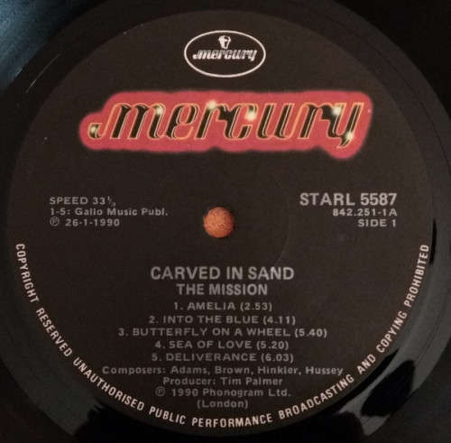 The Mission  Carved In Sand -  Mercury  STARL 5587 (VG)(VG)