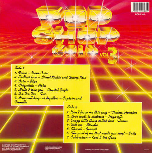 Pop Shop Gold Vol. 3 -  Music For Pleasure  GOLD 300 (VG)(VG) - LP