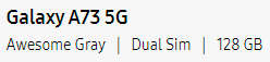 Samsung Galaxy A73 5G