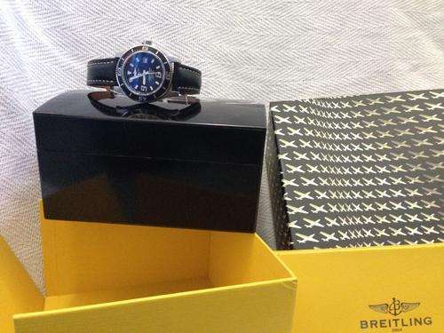 Breitling Superocean 44 on a calf strap with foldover clasp