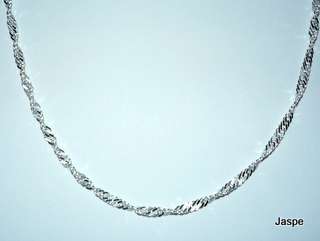 Sterling Silver Singapore Rope Chain Necklace, 24" (60 cm.)