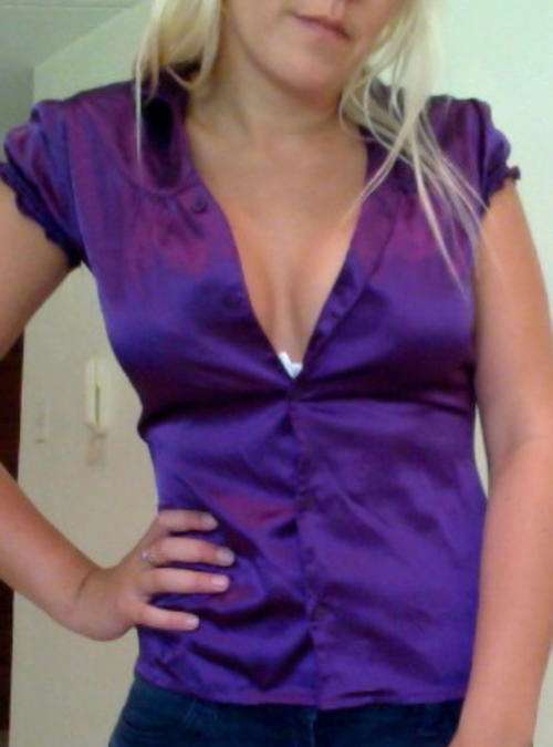 CUTE SILKY PURPLE TOP