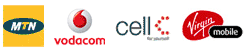 Cell C , Vodacom , MTN Pre Paid Airtime