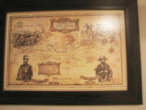 Framed Boer War Map (Colenso)