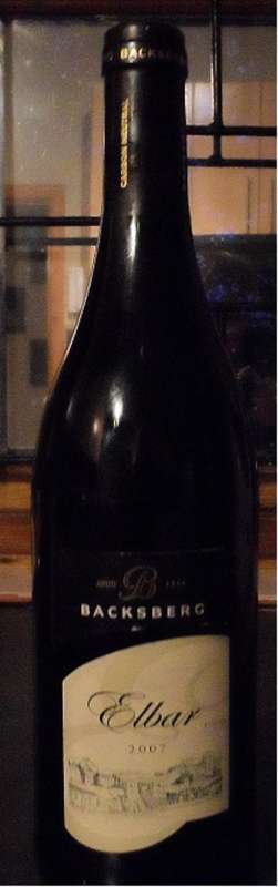 Backsberg 750cl Elbar 2007 .