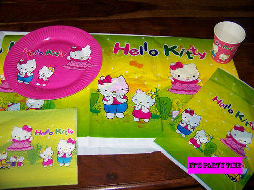 CHEAP BIRTHDAY PARTY!!!!! HELLO KITTY PARTY SET FOR 10 KIDS