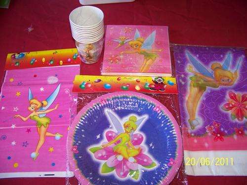 CHEAP BIRTHDAY PARTY!!!!! TINKERBELL PARTY SET FOR 10 KIDS