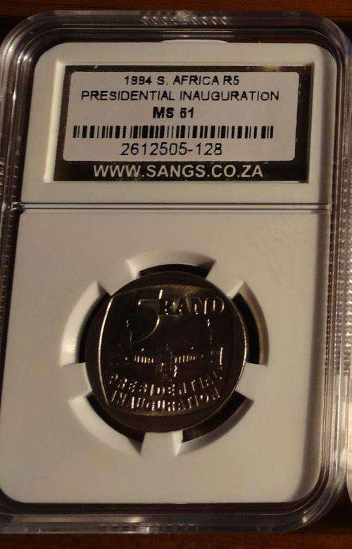 Mandela Presidential Inauguration SANGS Graded R5 MS61