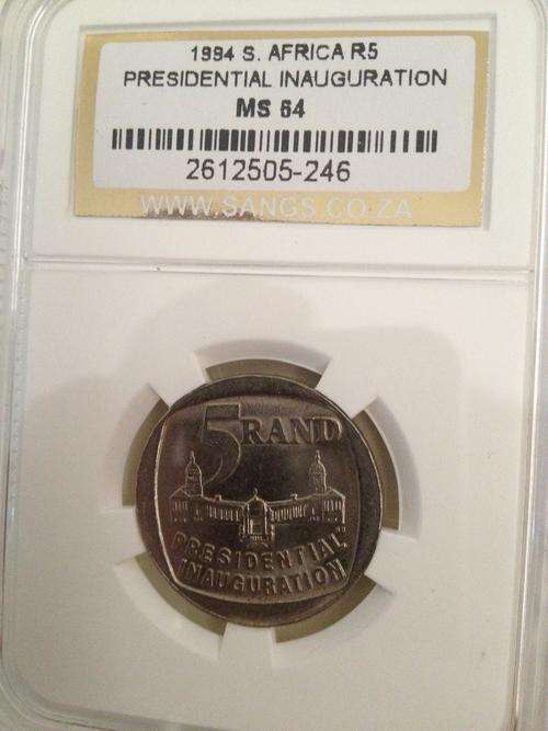 MS64 1994 Presidential Inauguration R5 - Five Rand